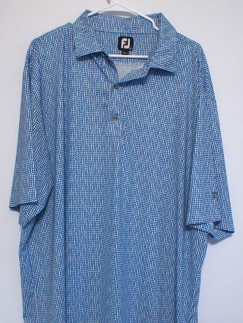 FootJoy FJ River Hall Country Club Polo Men’s 2XL Blue Geometric Golf Shirt